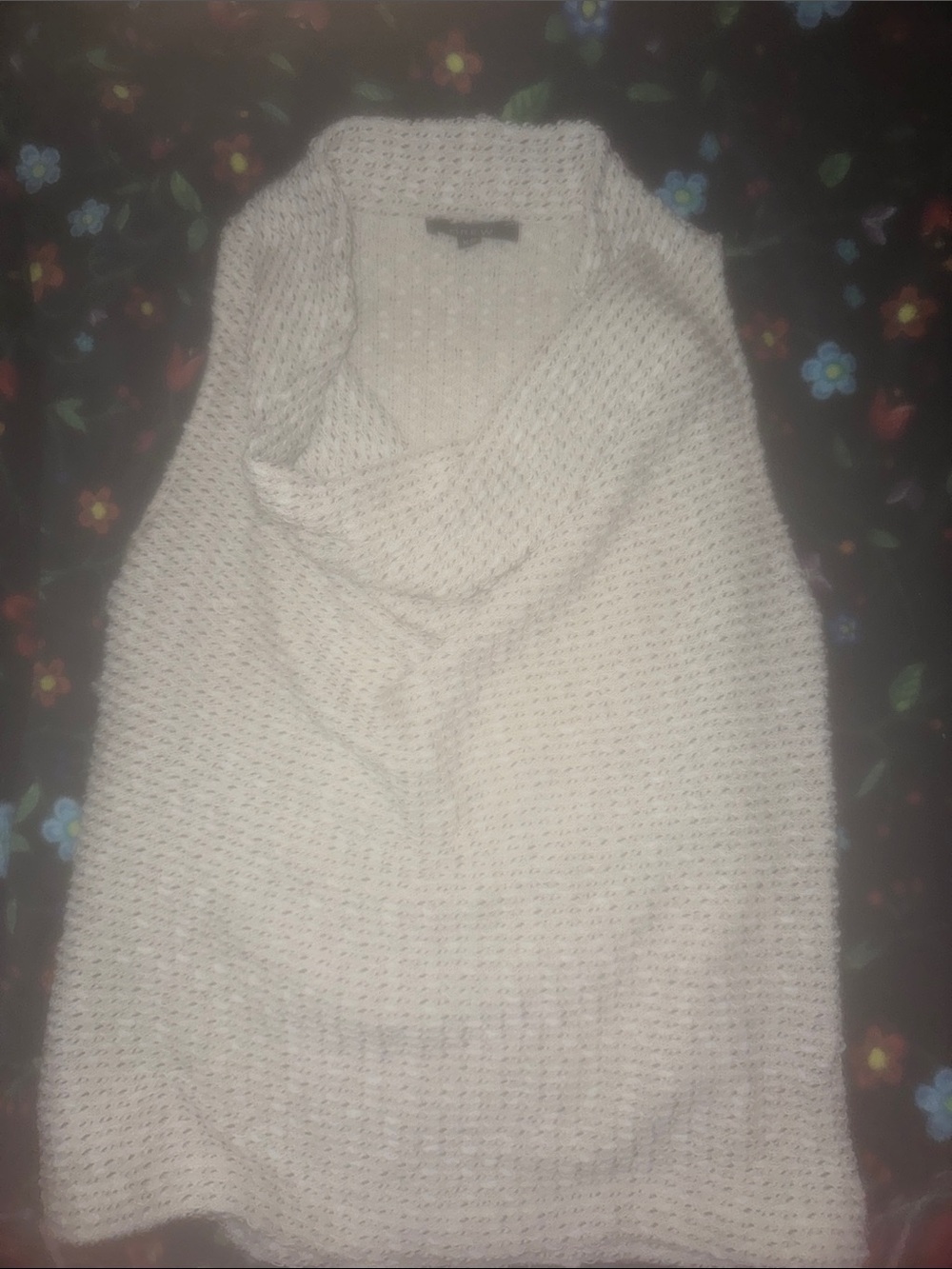 DREW Cream Cowl Neck Knit Sweater